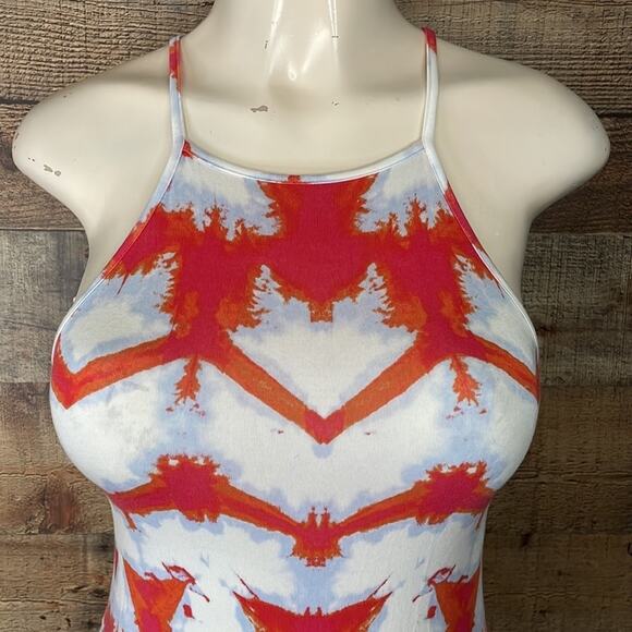 Tart Ikat Print Sleeveless Back Cross Strap Dress SZ Small - Picture 2 of 9